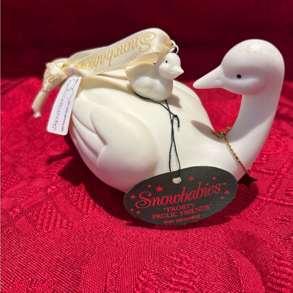 Snowbabies White Swan Ornament